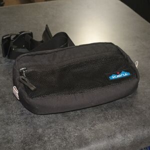 KAVU Black Mesh Front Belt Bag